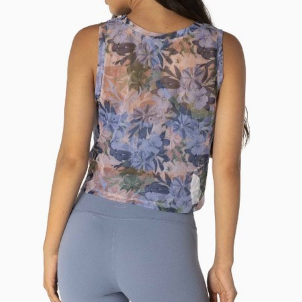 BEYOND YOGA Dusty Lilac Botanical Bouquet Balanced Crop Muscle Tank - Women's - Picture 2 of 2